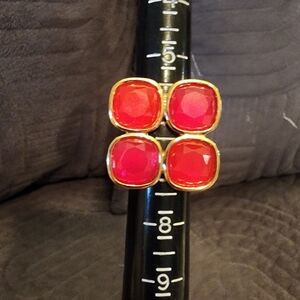kate spade Gold and Red Statement Ring
